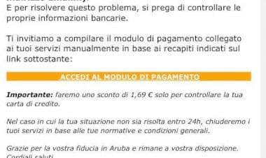 Truffe online. Segnalata dalla Polizia Postale una nuova massiva attività di phishing con finti messaggi email