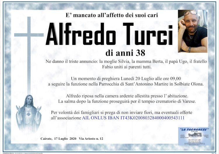 Fagnano, la ferita della  scomparsa di Alfredo Turci.