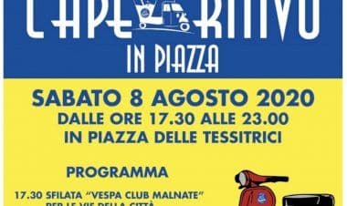 Malnate: APE-RITIVO sabato 8 agosto.