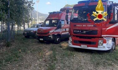 Brescia, Vigili del Fuoco in azione