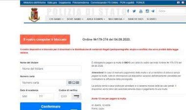 “Il tuo computer è bloccato”: tentativo di estorsione con falso sito della Polizia di Stato.