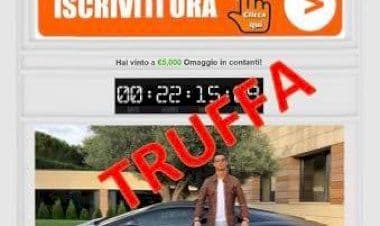 Falso concorso con l’immagine di Cristiano Ronaldo. L’allerta della Polizia Postale.