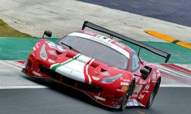 Rovera a Portimao su Ferrari 488 GTE in Elms