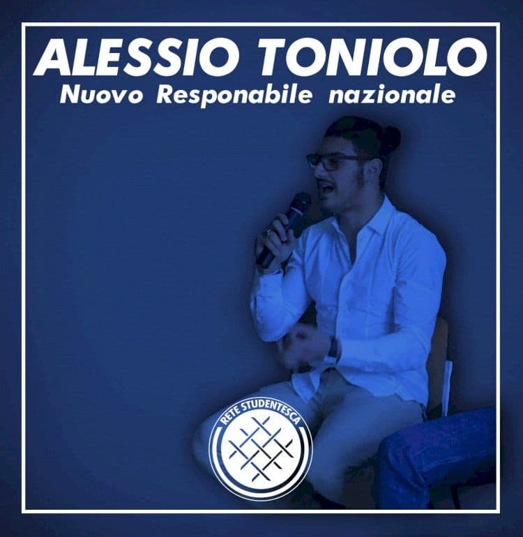 Alessio Toniolo responsabile del movimento Rete Studentesca