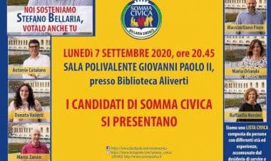 SOMMA CIVICA, presentazione dei candidati 7 settembre
