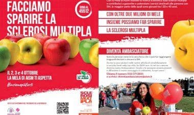 Dal 2 al 4 ottobre 2020 torna La Mela di AISM - Associazione Italiana Sclerosi Multipla