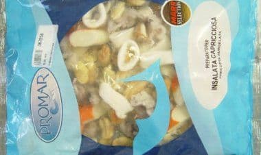 "Presenza di Salmonella" in preparato precotto surgelato di mare per insalata capricciosa.