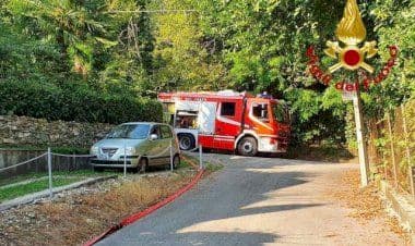 Luino, fuga di gas in via Torretta