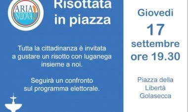 Golasecca, risotto in piazza offerto dalla lista di Ventimiglia