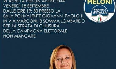 Somma, Manuela Scidurlo, invito fine campagna elettorale