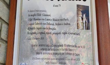 Coimo (VB), ci ha lasciato Mario Conti