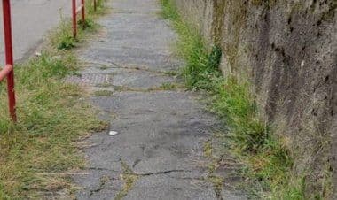 Varese, la Lega denuncia lo stato d’incuria dei marciapiedi in via Frattini