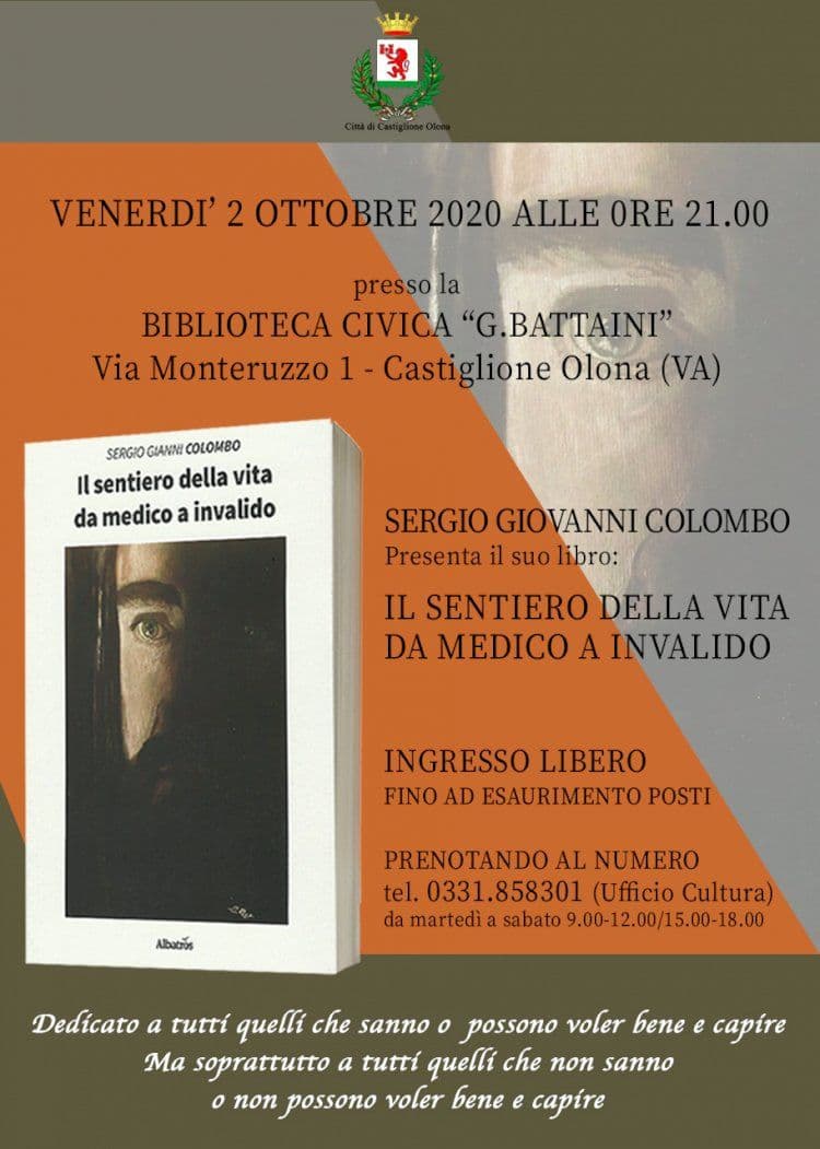 Castiglione Olona, il 2 ottobre Sergio Giovanni Colombo presenta il libro "Il sentiero della vita"