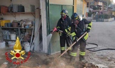 Marchirolo, incendio a un laboratorio