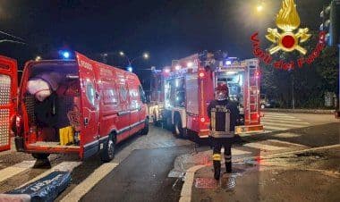 Varese, I vigili del fuoco intervenuti con un’autopompa e un carro aria