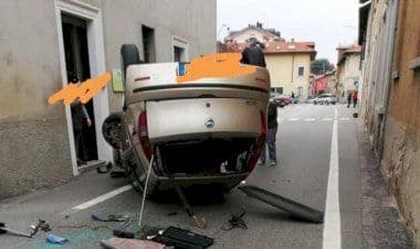 Nerviano, incidente in via Lazzaretto