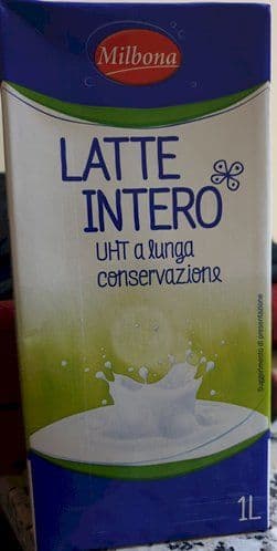 Rischio microbiologico: richiamato latte intero UHT Milbona venduto da Lidl.