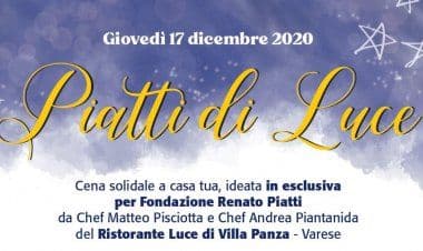 Varese, evento solidale Piatti di Luce per sostenere Fondazione Piatti