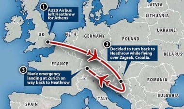 Malore copilota, volo deviato a Zurigo