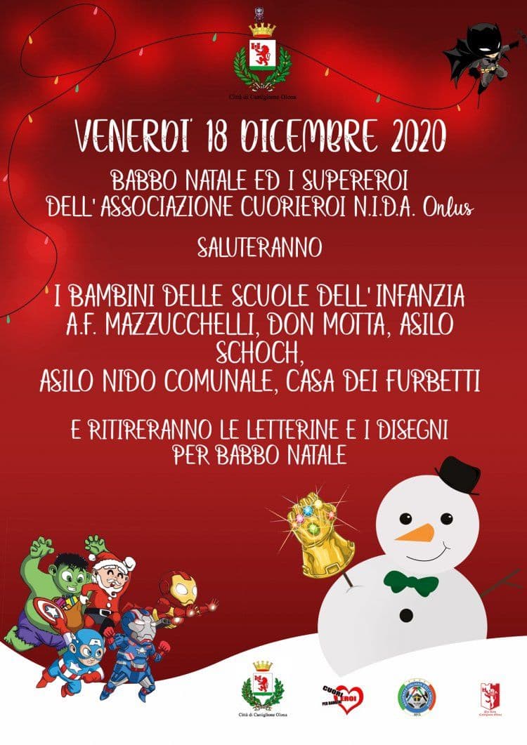 Castiglione Olona,  Babbo Natale farà visita ai bambini