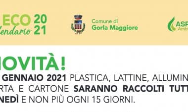 Gorla Maggiore, distribuzione sacchi e calendario per raccolta rifiuti