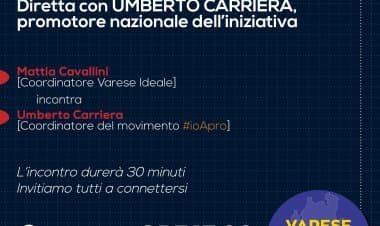 Mattia Cavallini,  Varese Ideale supporta l'iniziativa IO APRO