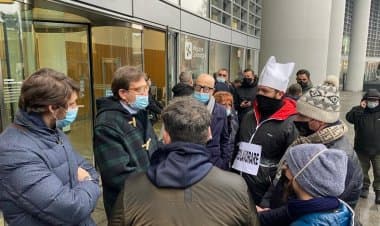 Corteo dei ristoratori dalla Brianza a Palazzo Lombardi