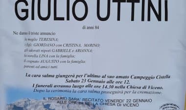 VCO, Giulio Uttini ci ha lasciato