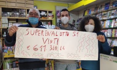 Binago, vincita di 611mila euro al Superenalotto