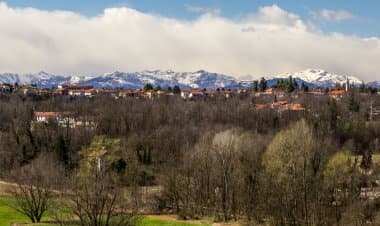 Gorla Maggiore, uno sguardo al Monte Rosa dal belvedere sulla Valle