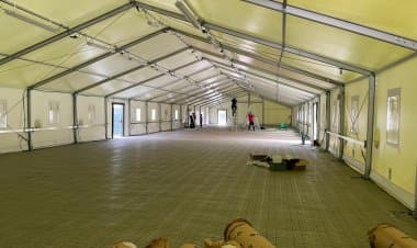 Rancio Valcuvia, allestimento centro vaccini