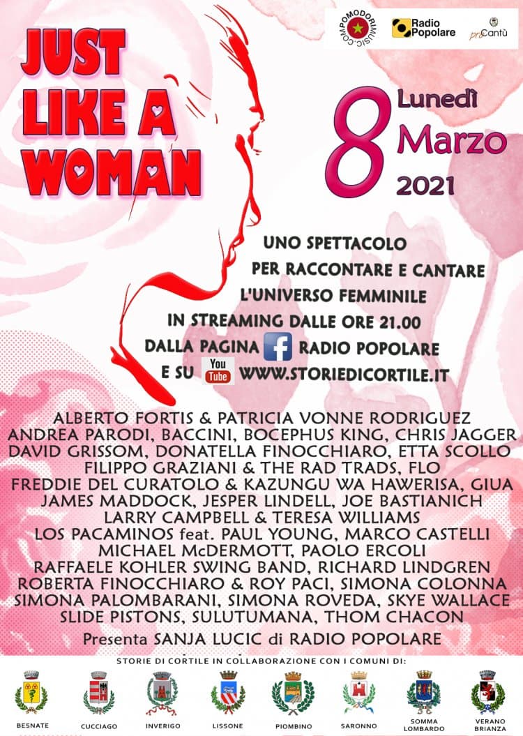 “Just like a woman”: serata musicale online per la festa della donna