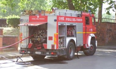 Valganna, incendio in corso