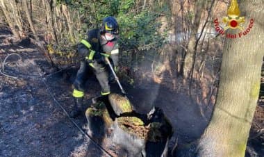Cadegliano Viconago, incendio circoscritto