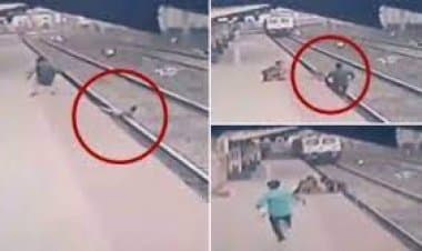 Bambino cade sui binari della ferrovia