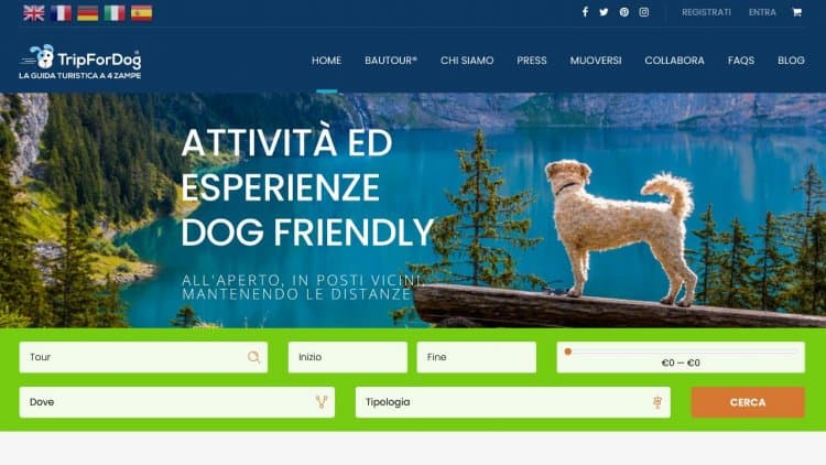 TripForDog.com prima agenzia di viaggi italiana per chi ha il cane