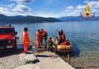 Ispra: i vigili del fuoco salvano un anziano caduto nel lago