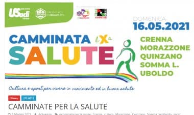 Varese. 16 Maggio Camminata per la Salute