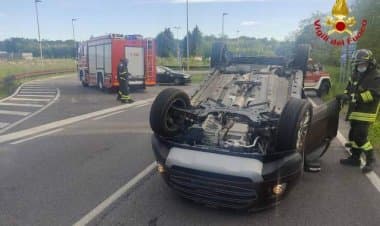 Malnate, incidente, estratti con la cesoia