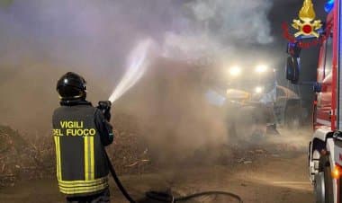 Gallarate (Va). Incendio a una ditta di compostaggio