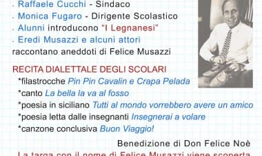 Parabiago intitola la scuola primaria San Lorenzo a Felice Musazzi
