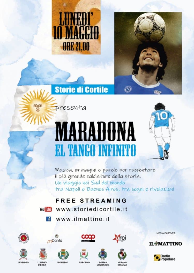 Somma Lombardo: serata streaming dedicata a Maradona