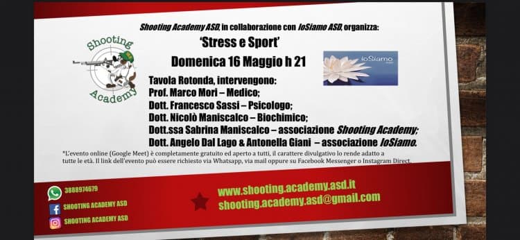 Stress e Sport, il webinar di Shooting Academy ASD