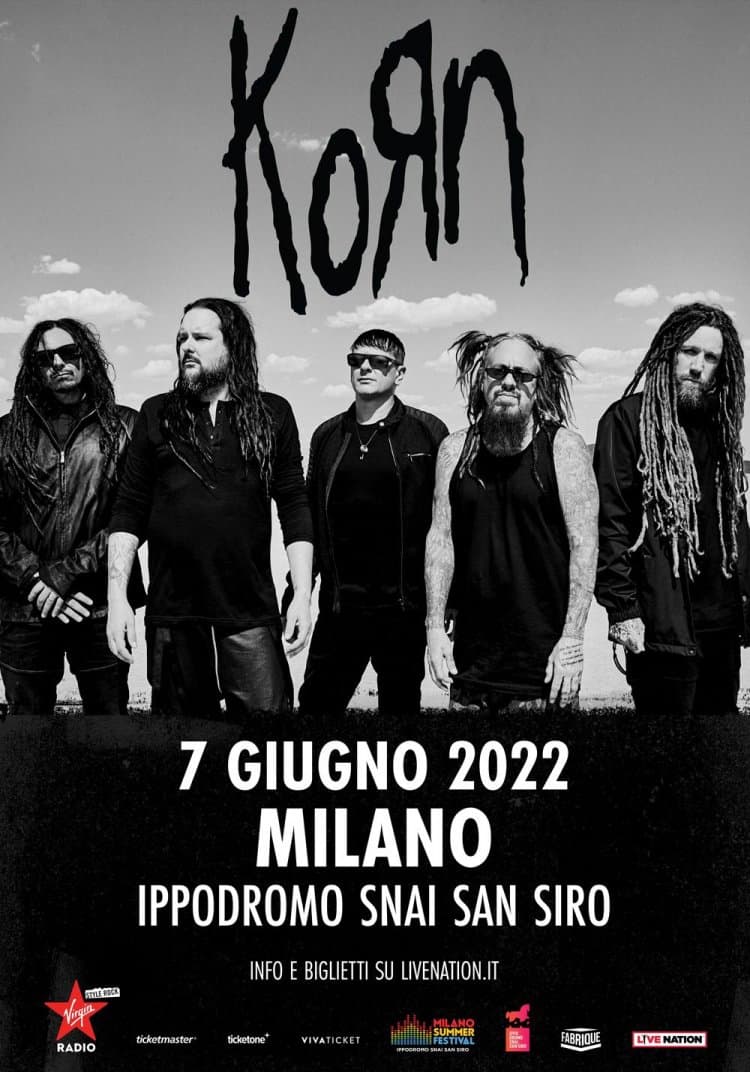 Musica, i Korn tornano per un unico show in Italia nel 2022