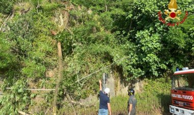 Movimento franoso a Maccagno