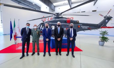 Vergiate (VA), presentazione del nuovo elicottero con le massime autorità