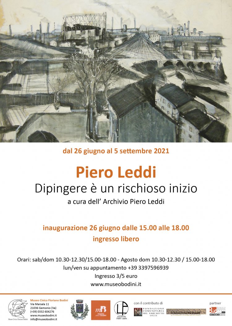 'Piero Leddi. Dipingere è un rischioso inizio' al Museo Bodini