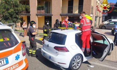 Sesto Calende, scontro auto-bicicletta