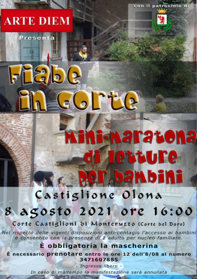Castiglione Olona ospita la mini-maratona "Fiabe in Corte"