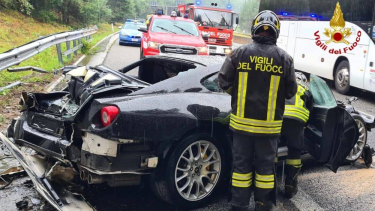 Malpensa: una Ferrari si è schiantata sulla superstrada